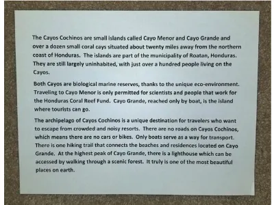 About the Cayos — Cayos Cochinos, Honduras