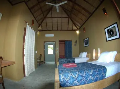 Inside a bungalow