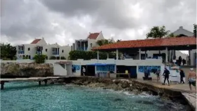 The dive area and dock